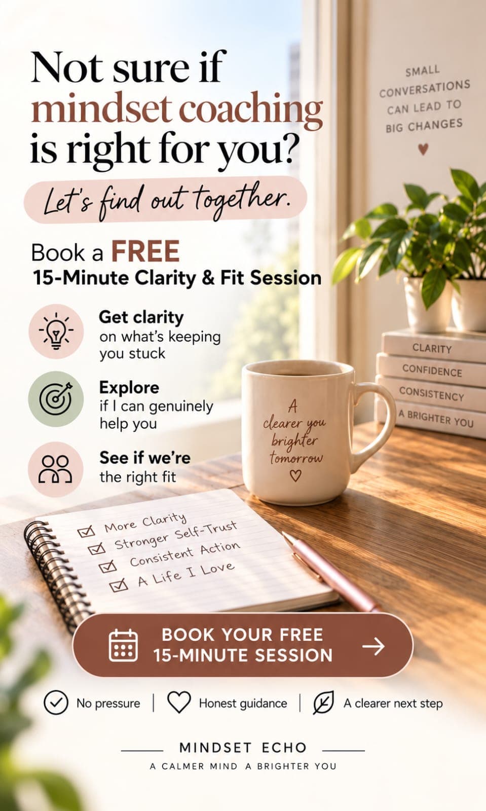 Book a free 15-minute clarity and fit session